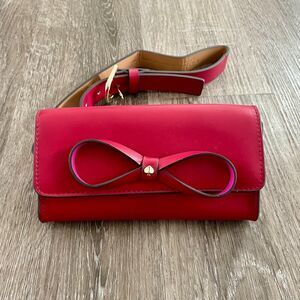 Kate Spade Red Bow Belt Bag Adjustable Leather S/M